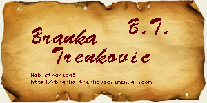 Branka Trenković vizit kartica
